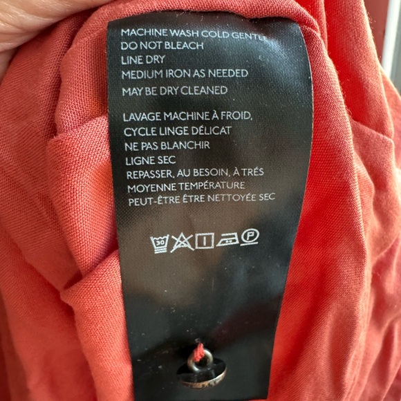 Anthropologie Maeve Amber Tiered Ruffled Tunic Dress 
Coral terracotta color 1X - Picture 7 of 11